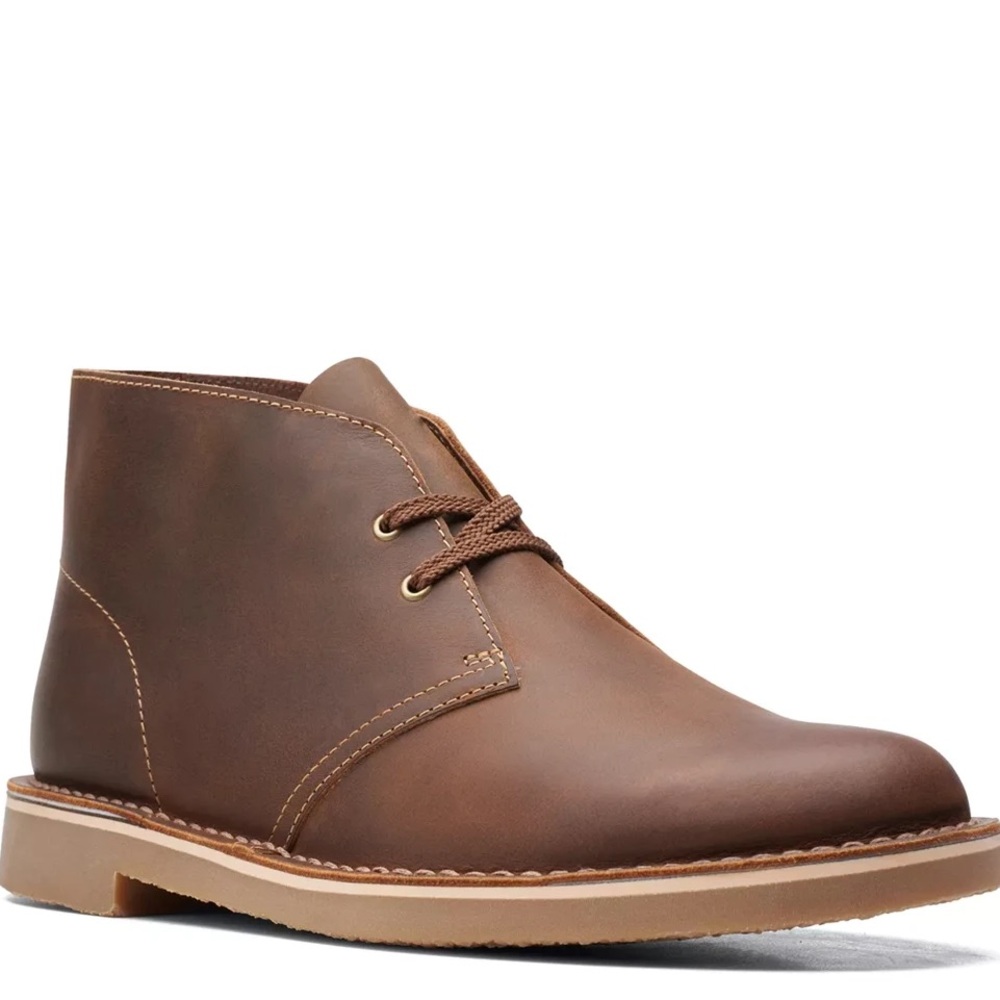 Men’s Clarks Bushacre 3 Chukka Brown Leather Boots size 10